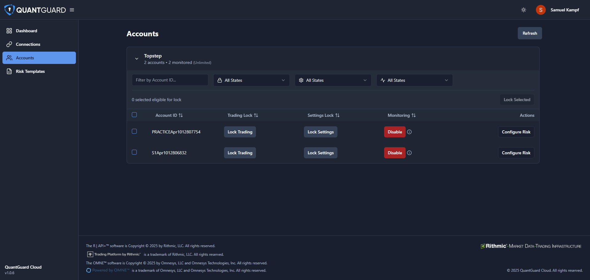 Screenshot showing Multi-Account Ready